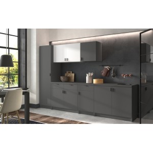 Armoire murale 2 portes collection GOURMET design blanc. Hauteur 53cm