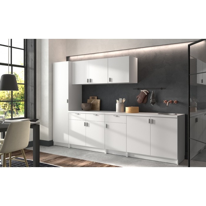 Armoire murale 2 portes collection GOURMET design blanc. Hauteur 53cm