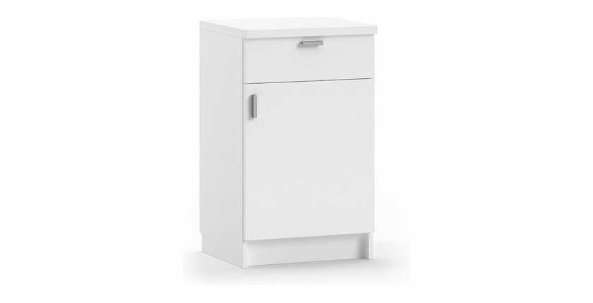 Armoire basse collection GOURMET design blanc. Hauteur 85cm