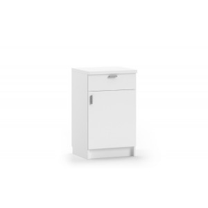 Armoire basse collection GOURMET design blanc. Hauteur 85cm