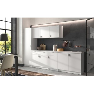 Armoire basse collection GOURMET design blanc. Hauteur 85cm