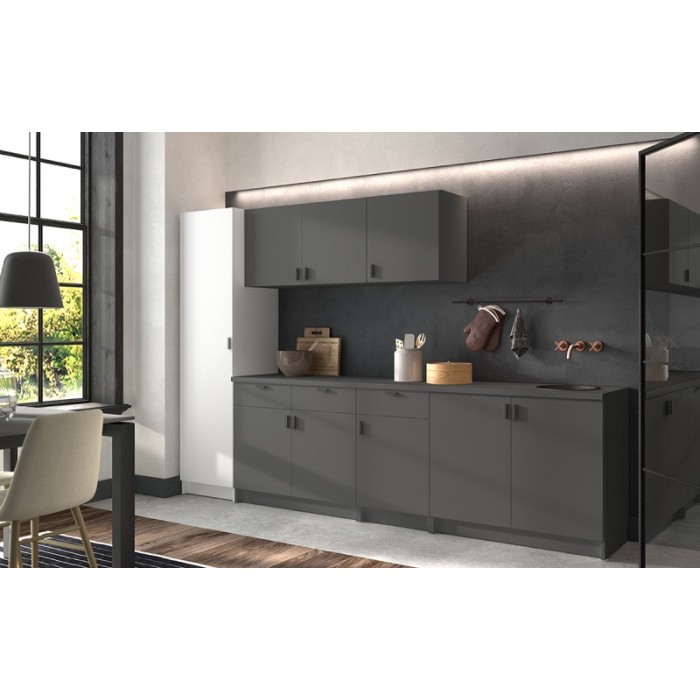 Armoire colonne collection GOURMET design blanc. Hauteur 200cm