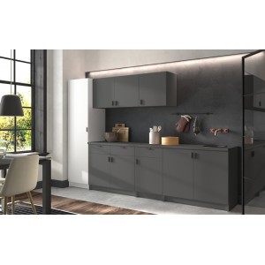 Armoire colonne collection GOURMET design blanc. Hauteur 200cm