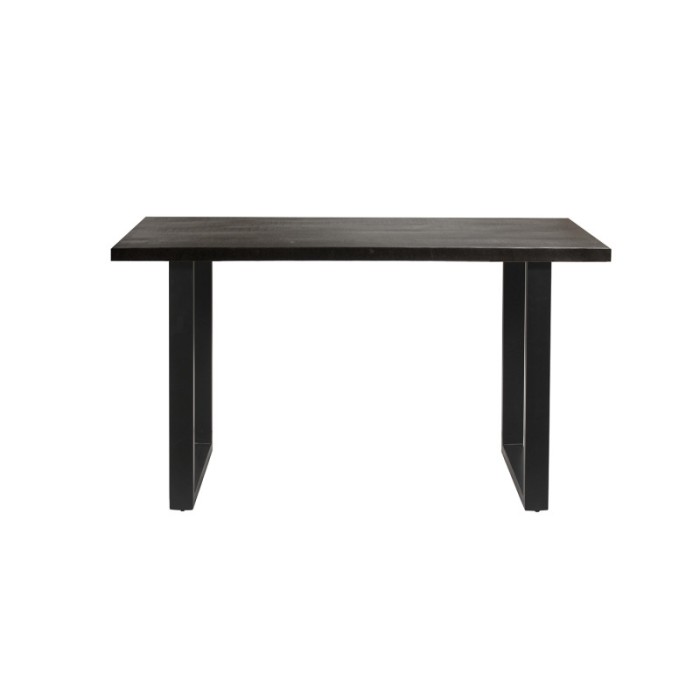 Table à manger AWANI longueur 160cm en bois exotique mangolia noir