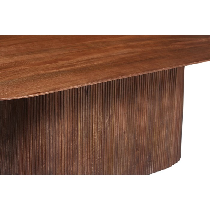 Table collection RIMBAUD effet bois brun clair longueur 230 cm