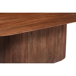 Table collection RIMBAUD effet bois brun clair longueur 230 cm