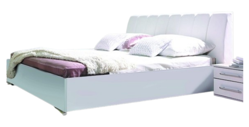 Lit design en simili cuir VERONA. Couchage 140x200. Lit design pour chambre à coucher