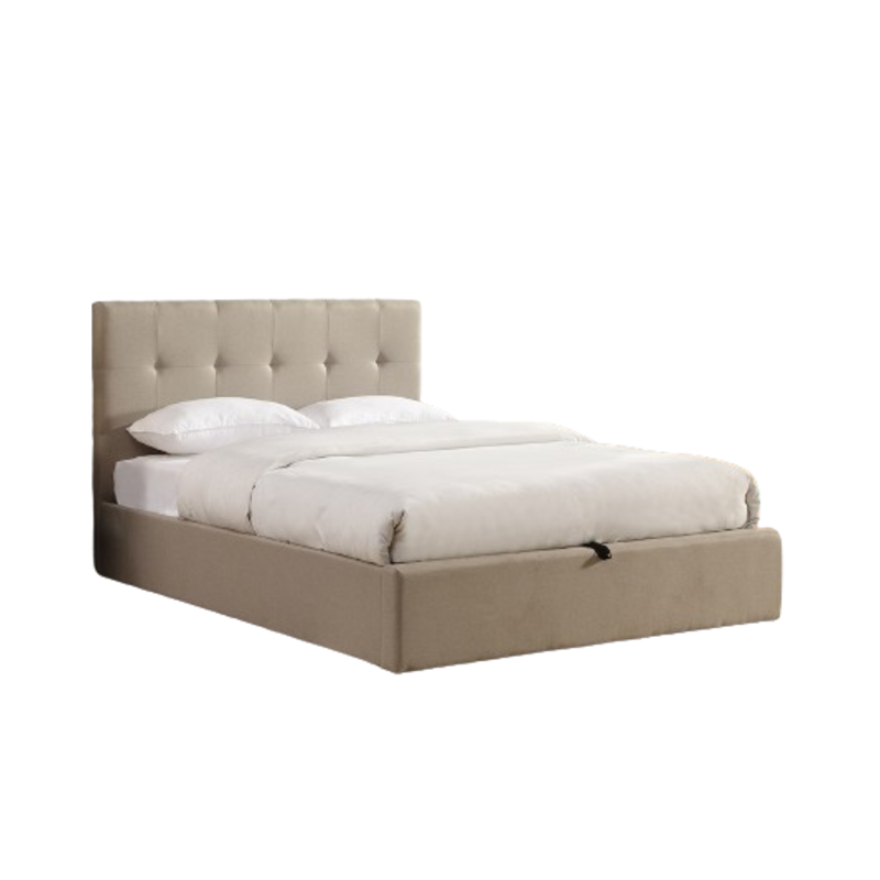 Lit coffre collection DESERT - Couleur beige - 160x200cm - Sommier inclus