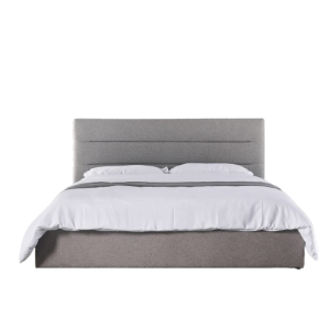 Lit collection SIENNE - Couleur grise - 140x200cm - Sommier inclus