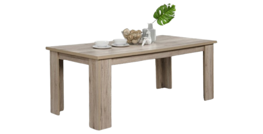 Table 190 x 90 Collection VERMONT. Coloris bois - Style rustique.