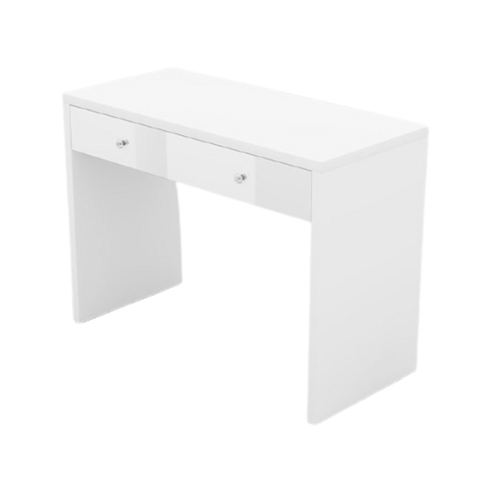 Bureau droit design avec grand tiroir collection BRIXTON coloris blanc.