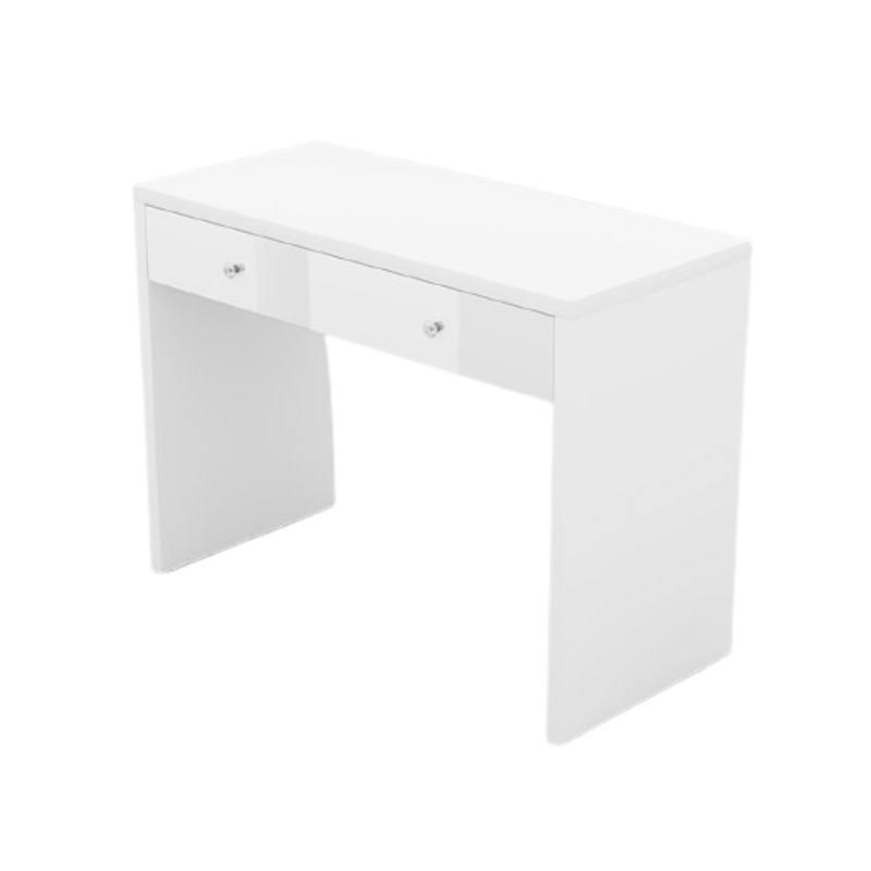 Bureau droit design avec grand tiroir collection BRIXTON coloris blanc.