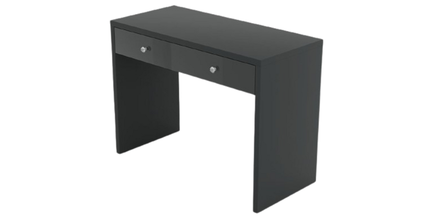 Bureau droit design avec grand tiroir collection BRIXTON coloris gris.