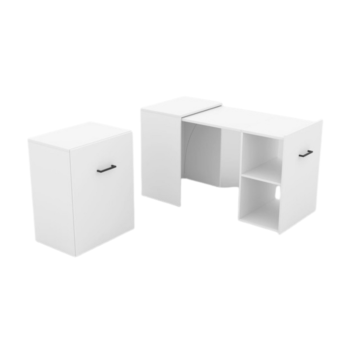Bureau pliable spécial petite espace collection FLIP coloris blanc.