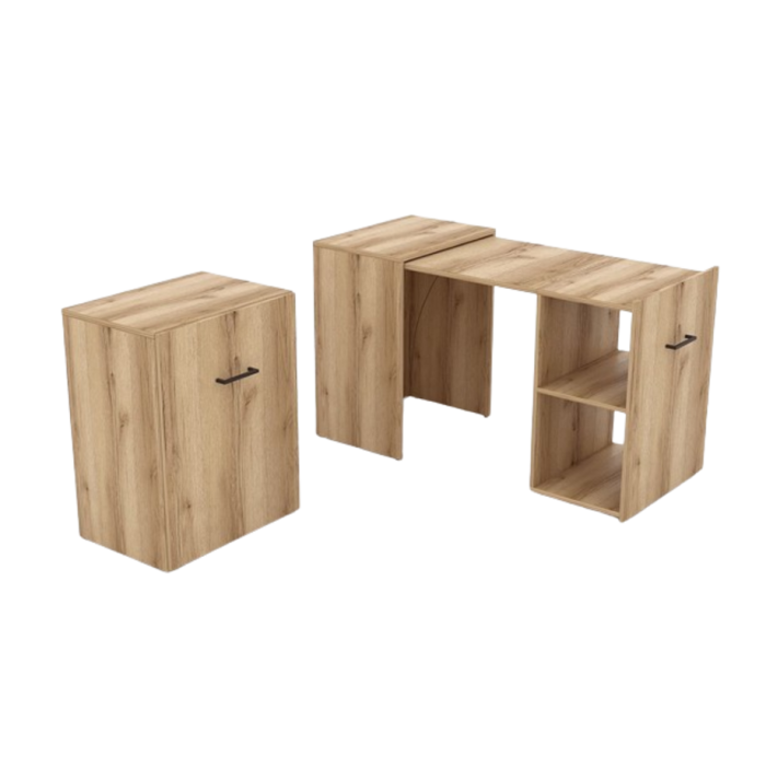 Bureau pliable spécial petite espace collection FLIP coloris chêne.