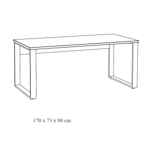 Bureau professionnel droit 170cm coloris chêne clair collection DEPÉ