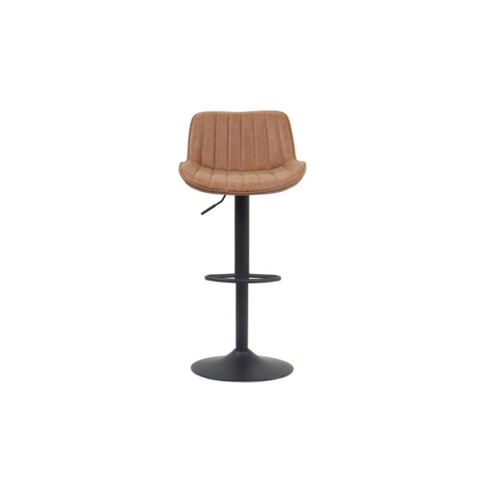 Tabouret de bar style vintage coloris cognac. Collection FERNAND
