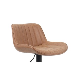 Tabouret de bar style vintage coloris cognac. Collection FERNAND