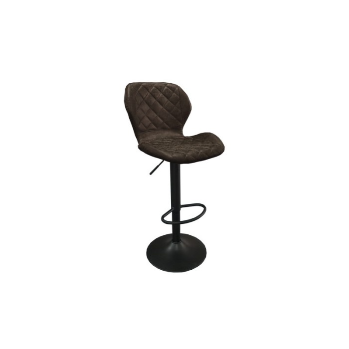 Tabouret de bar style vintage coloris brun foncé. Collection MABEL