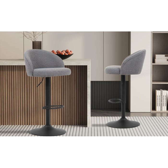 Tabouret de bar style vintage coloris gris. Collection HYDRA