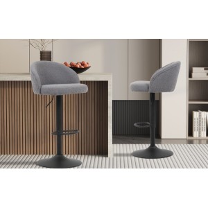 Tabouret de bar style vintage coloris gris. Collection HYDRA