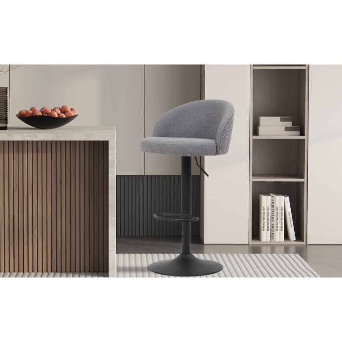 Tabouret de bar style vintage coloris gris. Collection HYDRA
