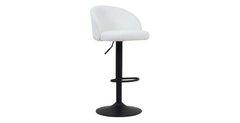 Tabouret de bar style vintage coloris blanc. Collection HYDRA