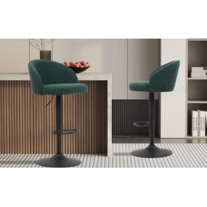 Tabouret de bar style vintage coloris vert. Collection HYDRA
