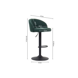 Tabouret de bar style vintage coloris vert. Collection HYDRA
