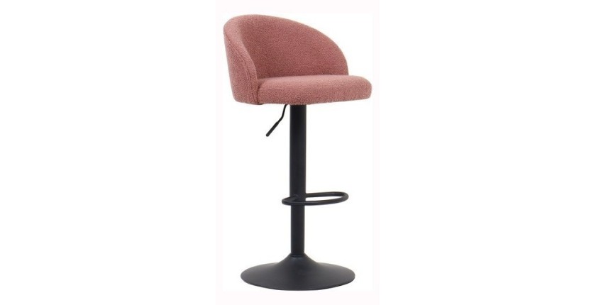 Tabouret de bar style vintage coloris rose. Collection HYDRA