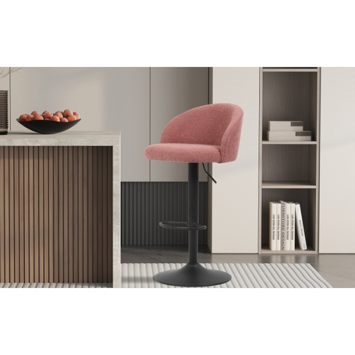 Tabouret de bar style vintage coloris rose. Collection HYDRA