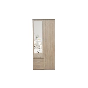 Armoire TOM 2 portes avec miroir Sonoma