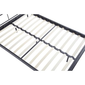 Lit en métal 140x200 cm SORA, coloris gris foncé