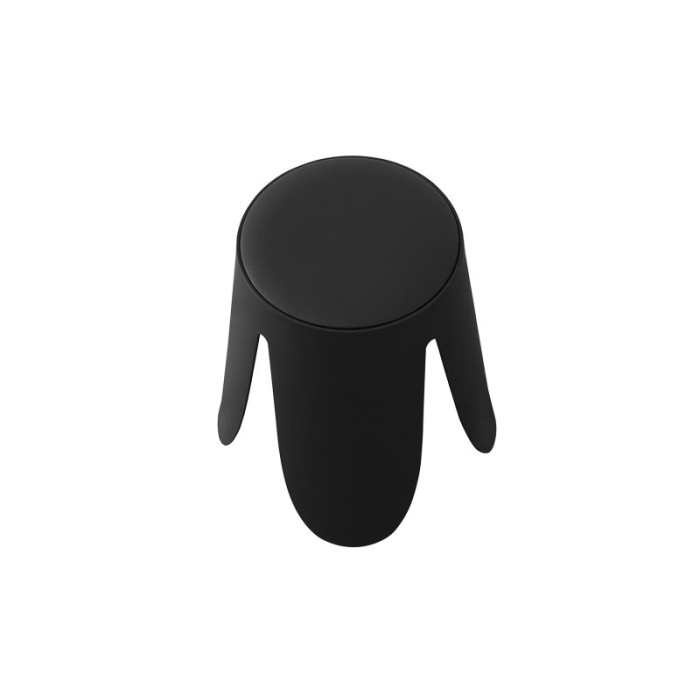 Tabouret OSTIN coloris noir, grâce a son design atypique il s'adapte a tous types de salon
