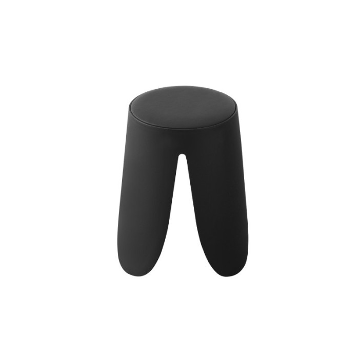 Tabouret OSTIN coloris noir, grâce a son design atypique il s'adapte a tous types de salon