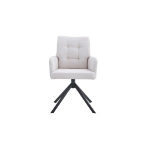 Chaise pivotante en tissu collection PLUMO coloris ecru