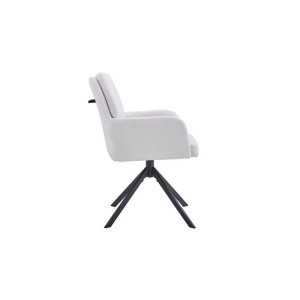Chaise pivotante en tissu collection PLUMO coloris ecru