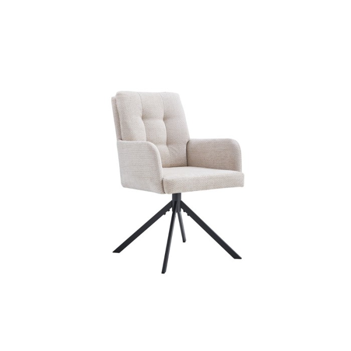 Chaise pivotante en tissu collection PLUMO coloris beige