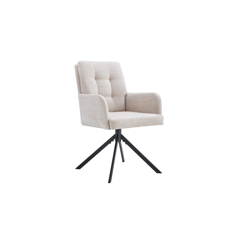 Chaise pivotante en tissu collection PLUMO coloris beige