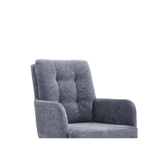 Chaise pivotante en tissu collection PLUMO coloris gris foncé