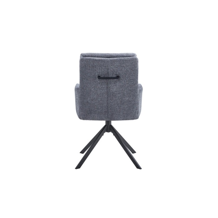 Chaise pivotante en tissu collection PLUMO coloris gris foncé