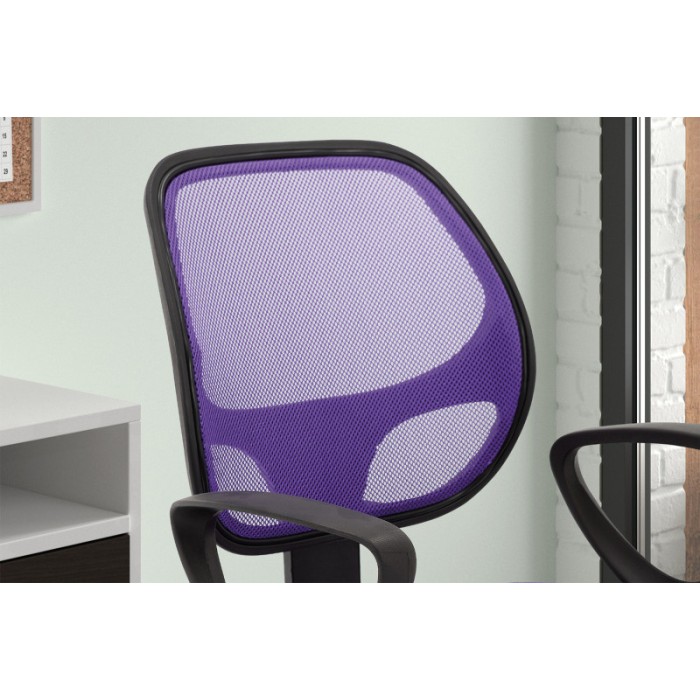 Chaise de bureau IPOLIST Tissu filet mauve, idéal pour un bureau confortable et moderne
