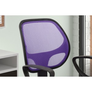 Chaise de bureau IPOLIST Tissu filet mauve, idéal pour un bureau confortable et moderne