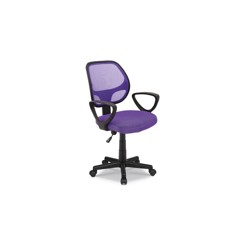 Chaise de bureau IPOLIST Tissu filet mauve, idéal pour un bureau confortable et moderne