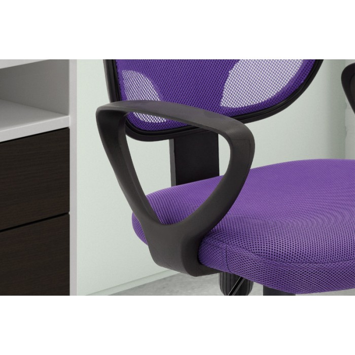 Chaise de bureau IPOLIST Tissu filet mauve, idéal pour un bureau confortable et moderne