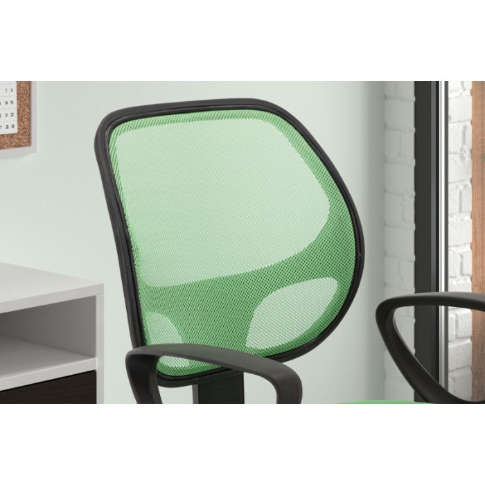 Chaise de bureau IPOLIST Tissu filet vert, idéal pour un bureau confortable et moderne
