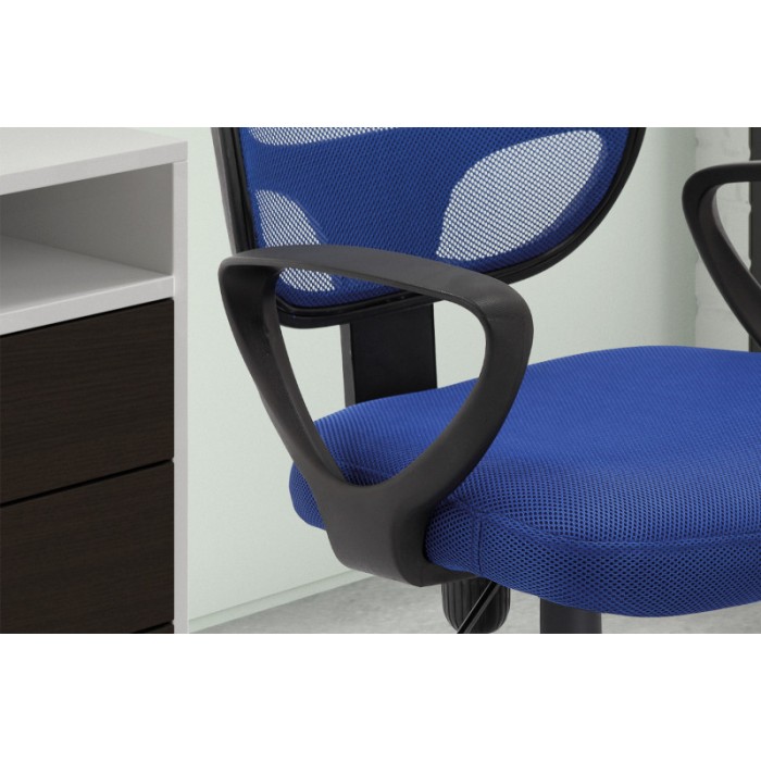 Chaise de bureau IPOLIST Tissu filet bleu, idéal pour un bureau confortable et moderne