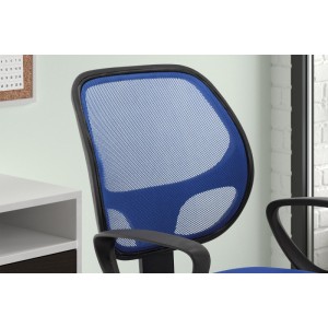 Chaise de bureau IPOLIST Tissu filet bleu, idéal pour un bureau confortable et moderne
