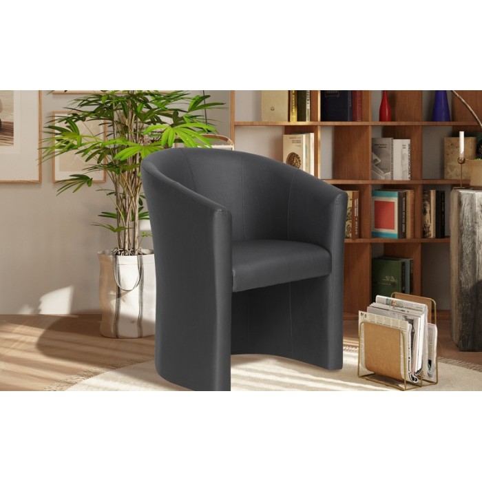 Fauteuil de salon confortable noir. Collection KYOTO