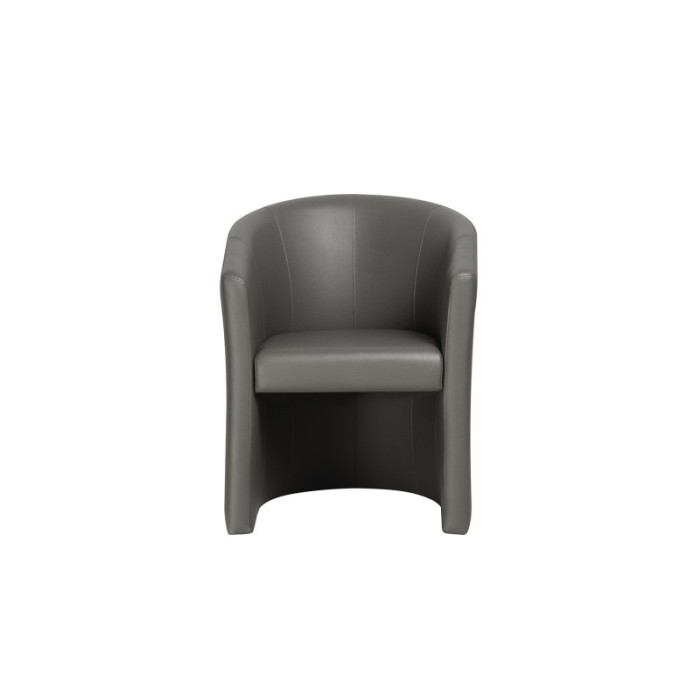 Fauteuil de salon confortable en tissu taupe. Collection KYOTO